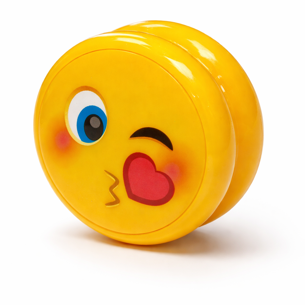 JOJO YOYO ŻÓŁTE EMOJI WESOŁE BUŹKI ŚWIECĄCE SZNUREK E1689 EMAJ