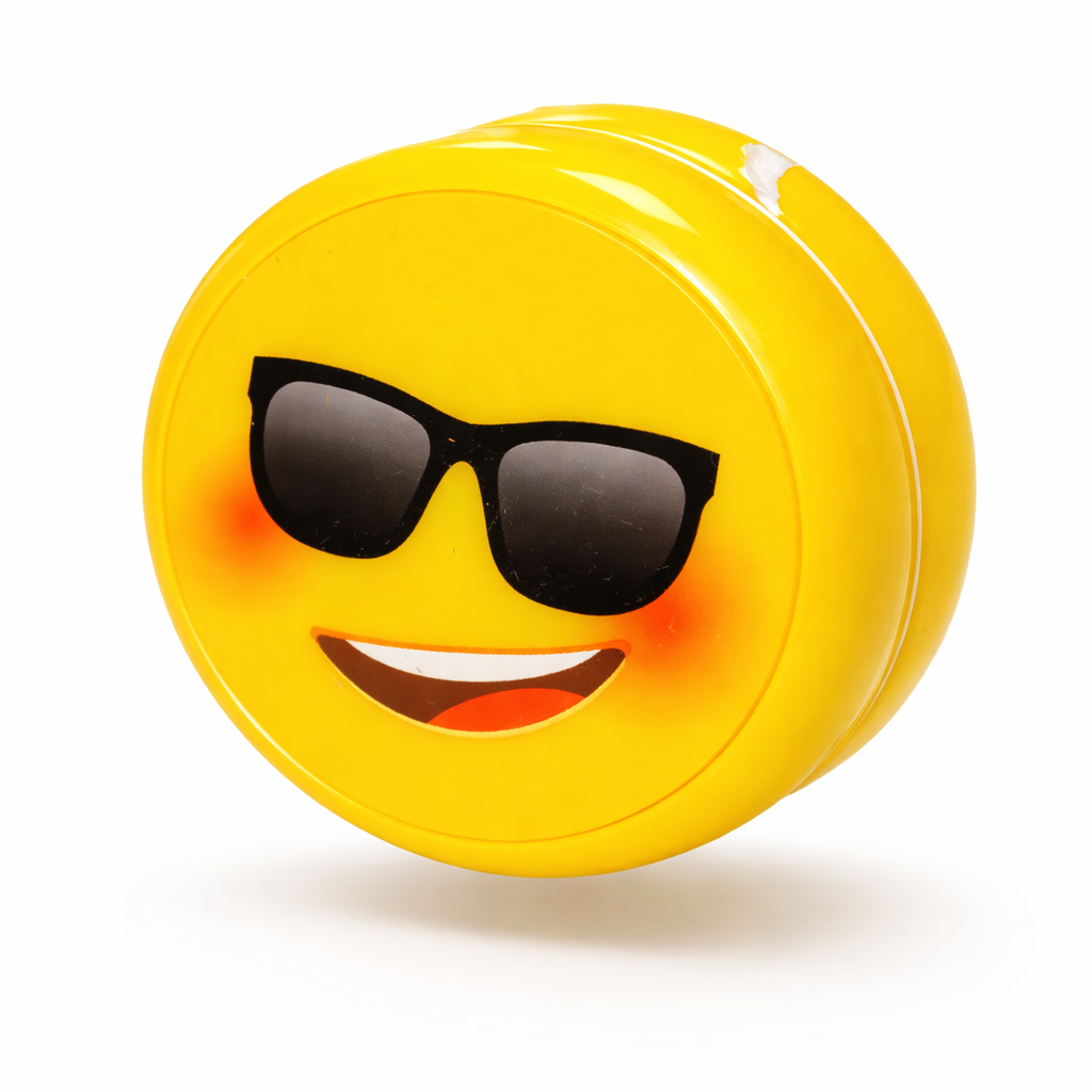 JOJO YOYO ŻÓŁTE EMOJI WESOŁE BUŹKI ŚWIECĄCE SZNUREK E1689 EMAJ