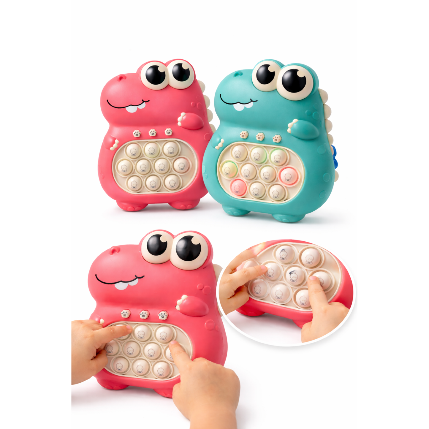 GRA SENSORYCZNA POP IT DINOZAUR ZABAWKA EDUKACYJNA ANTYSTRESOWA E2305 EMAJ