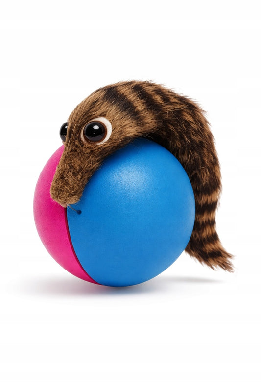 FRETKA PIŁKA  DLA PSA KOTA NA BATERIE NUTRIA Z PIŁKĄ DO WODY  E2008 E0106 EMAJ