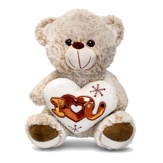 MIŚ PLUSZOWY 32CM SERCE I LOVE YOU 2 KOLORY PRZYTULAK NA PREZENT E2503 EMAJ