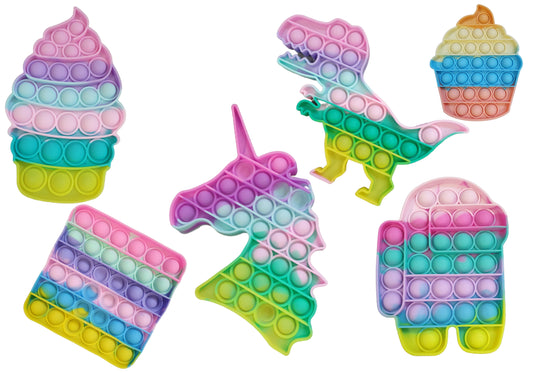 POPIT KOLOROWE TĘCZOWE MLECZNE KOLORY RÓŻNE KSZTAŁTY E1079-1EMAJ